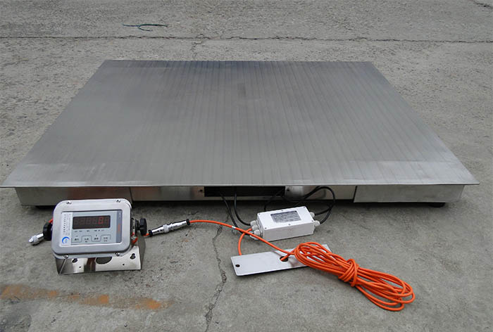5噸不鏽（xiù）鋼電子地（dì）秤（chèng） 5t耐腐蝕地磅尺寸定製