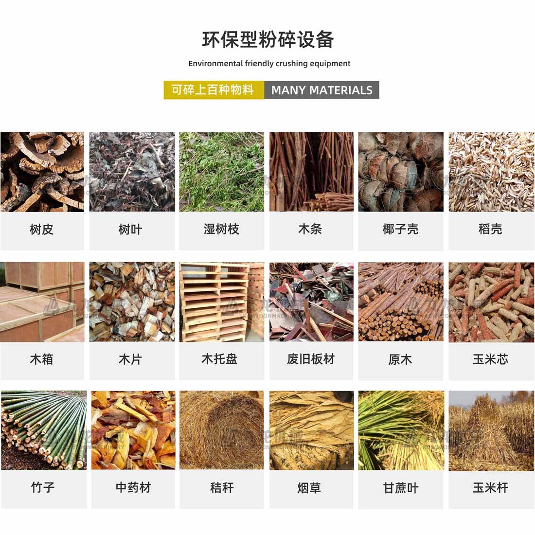 鋸末粉碎機應用（yòng）物料